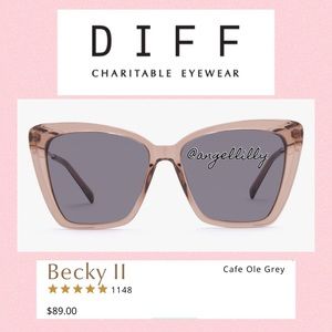 DIFF Eyewear Becky II Cafe Ole Gray Sunglasses
